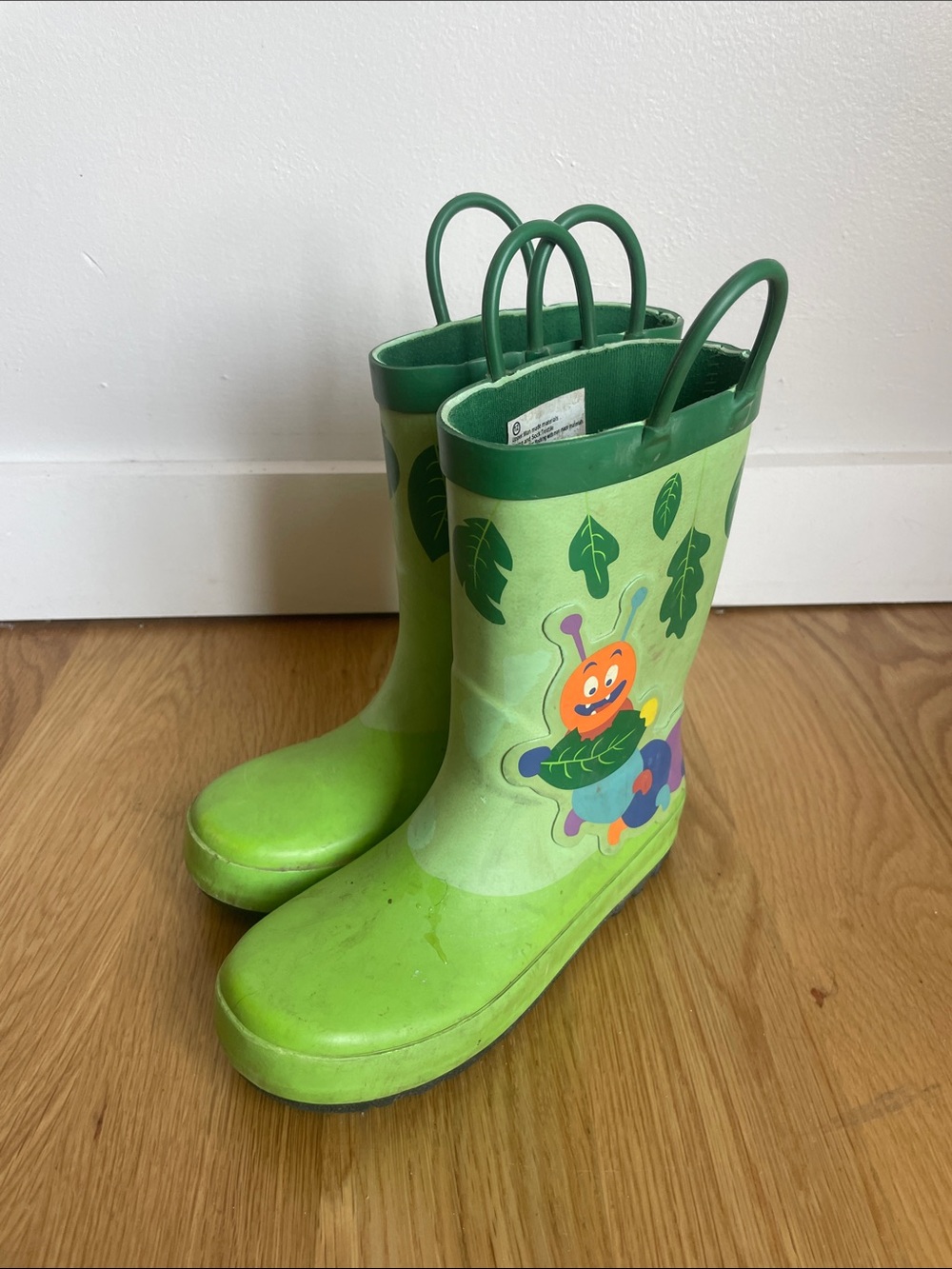 Target Kids Green Caterpillar Rain Boots